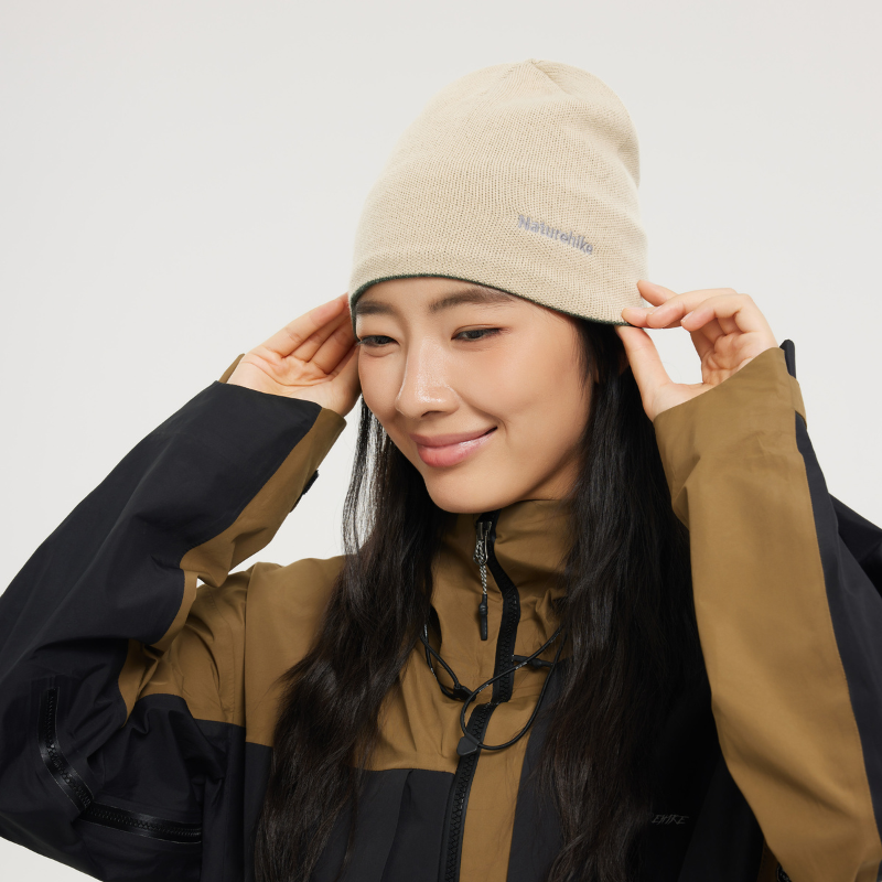 Naturehike zimná čiapka z merino vlny 62g - krémová
